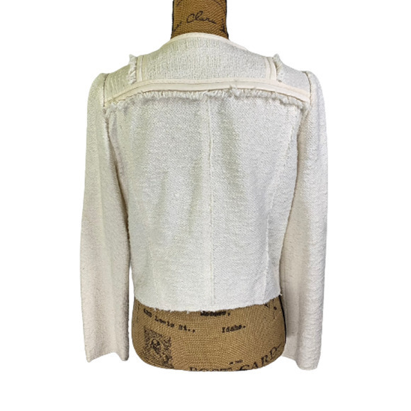 REBECCA TAYLOR‎ White Mirror Embroidered Tweed Jacket - NWT - Picture 11 of 16